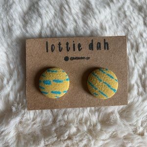 2/$15 🦋 Handmade Electric Fabric Button Earrings vintage handmade